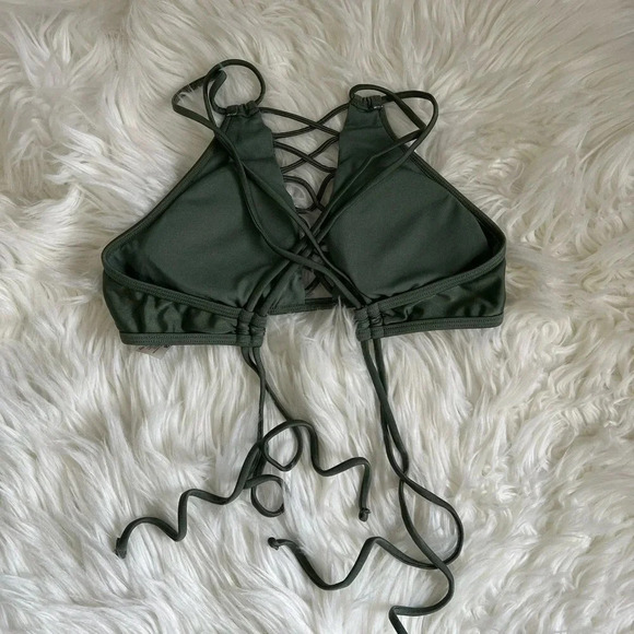 2 piece women’s green bikini size small - Picture 3 of 8